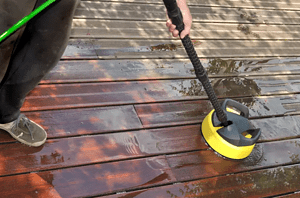 don't use High pressure on your deck when cleaning.
